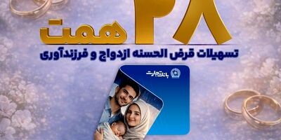 بانک تجارت با اعطای بیش از 28 همت تسهیلات، از جوانان و خانواده‌های ایرانی حمایت کرد