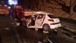 مرگ هولناک ۲ جوان پژو سوار در اتوبان همت
