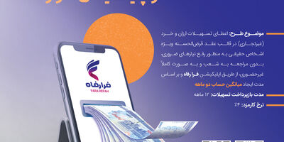 تسهیلات ۱۰۰ میلیون تومانی غیرحضوری در طرح افق ۲ بانک رفاه کارگران
