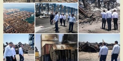 حضور مدیر عامل بیمه کوثر در محل حادثه انفجار اسکله بندر شهید رجایی
