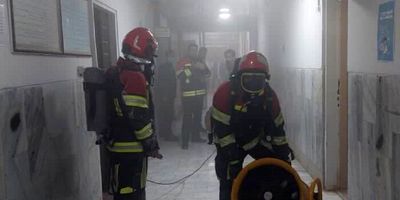 حریق ساختمان ۷ طبقه در حال ساخت در خیابان سردار جنگل
