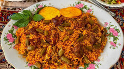 لوبیا پلو مجلسی بدون گوشت؛ غذای ساده و ارزان برای شام

