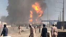 ۱۰۰۰ دستگاه کامیون در انفجار گمرک اسلام‌قلعه دچار حریق شدند