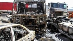 24  خودرو سواری و وانت‌بار در پارکینگ عمومی پردیس دچار حریق شد