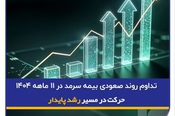 تداوم روند صعودی بیمه سرمد در ۱۱ ماهه ۱۴۰۴؛ حرکت در مسیر رشد پایدار
