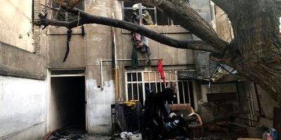 آتش‌سوزی منزل دو طبقه در جنوب تهران