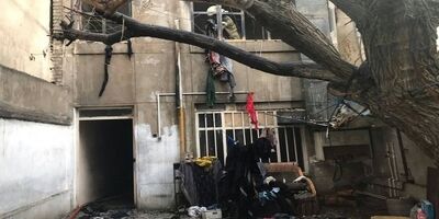 آتش‌سوزی منزل دو طبقه در جنوب تهران