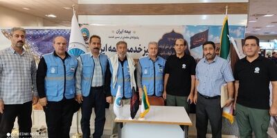 برپایی میز خدمت بیمه ایران در مرز خسروی
