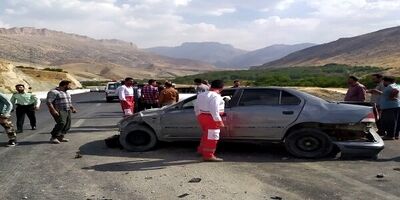 واژگونی خودروی سواری در محور دامغان_شاهرود