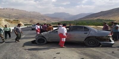 واژگونی خودروی سواری در محور دامغان_شاهرود
