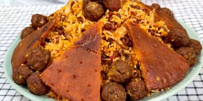 طرز تهیه گردو پلو ؛ غذای مجلسی شهر کرد 
