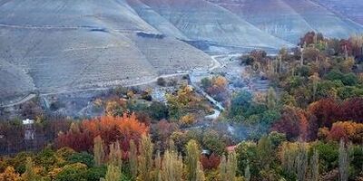 طبیعت پاییزی روستای تاریخی برغان در استان البرز‎