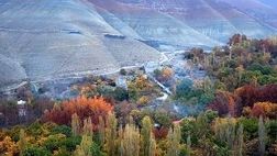 طبیعت پاییزی روستای تاریخی برغان در استان البرز‎