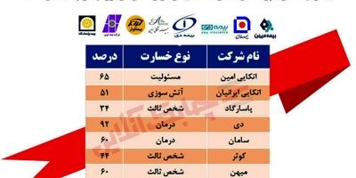 بیشترین خسارت پرداختی 8 شرکت فعال در بازار اصلی فرابورس در چه بخشی است؟