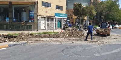ریزش ۱۵ متری خیابان هشت بهشت اصفهان
