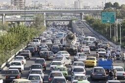 ترافیک سنگین در جاده چالوس
