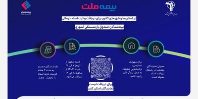 آدرس و اطلاعات نمایندگان منتخب بیمه ملت برای ارائه اسناد درمانی بیمه‌شدگان صندوق بازنشستگی کشوری