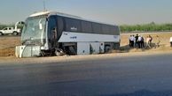 واژگونی اتوبوس در محور شوش - اهواز/ سه نفر مصدوم شدند
