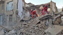 ریزش ساختمان ۴ طبقه در کرمانشاه
