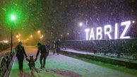 بارش برف در تبریز
