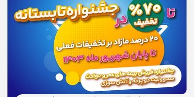 جشنواره تابستانی بیمه ملت با تخفیف‌های ویژه آغاز شد
