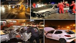 تصادف زنجیره‌ای ۱۱ خودرو در آزادراه زنجان – قزوین
