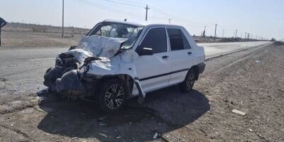 تصادف خودروی حامل معلمان در محور ریگان