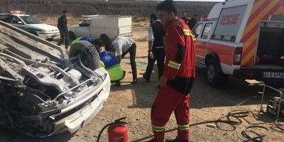برخورد تیبا و پژو پارس در جاده مهمانشهر سمنان/ ۲ نفر جان باختند