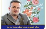 پیام تبریک مدیرعامل بیمه سرمد به مناسبت آغاز سال نو