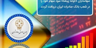 سهامداران «کوشاپیشه» سود سهام خود را در شعب بانک صادرات ایران دریافت کنند