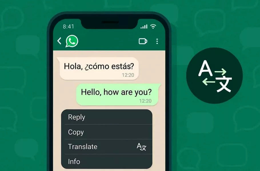واتس‌اپ آیفون به قابلیت ترجمه با پشتیبانی از 21 زبان مجهز شد
