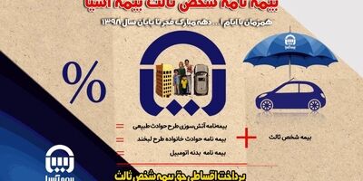 آغاز طرح فروش ترکیبی و اقساطی بیمه‌نامه شخص ثالث بیمه آسیا