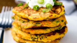 پنکیک سبزیجات؛ یک میان وعده فوری و مقوی برای کودکان
