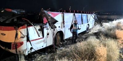 جزئیات واژگونی اتوبوس زائران کربلا در جاده قروه