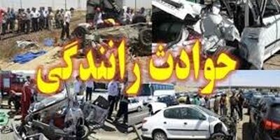 برخورد اتوبوس با کامیون 5 مصدوم برجای گذاشت