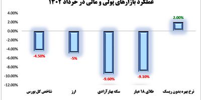 ریسک گریزها برندگان بازارهای مالی خردادماه شدند