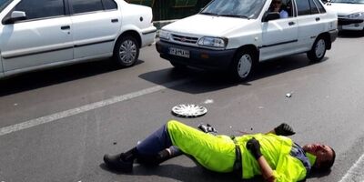 جان باختن پاکبان شهرداری بر اثر بی‌احتیاطی راننده سواری

