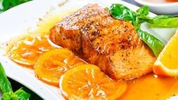 طرز تهیه خوراک ماهی با سس پرتقال
