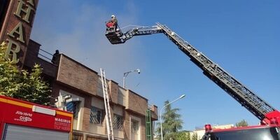 ساختمان یک مرکز درمانی  در خیابان توانیر دچار آتش‌سوزی  شد