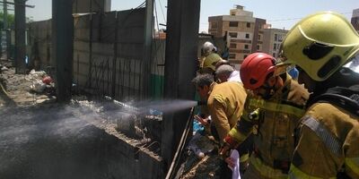 نجات چندین نفر از میان دود