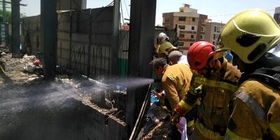 نجات چندین نفر از میان دود