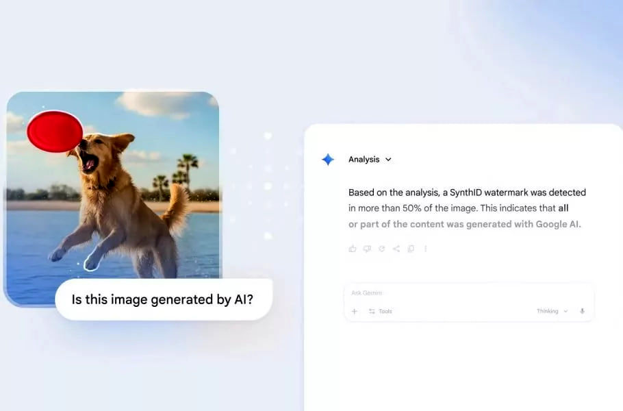 اپلیکیشن جمینای حالا تصاویر تولیدشده با هوش مصنوعی را تشخیص می‌دهد
