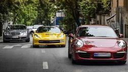 رژه خودروهای لوکس در شمال تهران و اخلال در ترافیک معابر