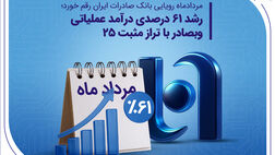 رشد ۶۱ درصدی درآمد عملیاتی وبصادر با تراز مثبت 25

