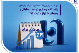 رشد ۶۱ درصدی درآمد عملیاتی وبصادر با تراز مثبت 25
