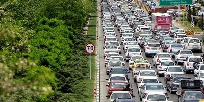 ترافیک سنگین در محور چالوس در محدوده کندوان