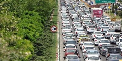 ترافیک سنگین در محور چالوس در محدوده کندوان
