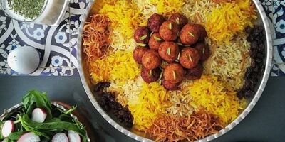 طرز تهیه رشته پلوی مجلسی با گوشت قلقلی مخصوص اعیاد
