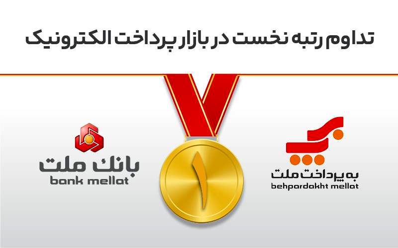 تداوم رتبه نخست بانک ملت و شرکت به‌پرداخت ملت در بازار پرداخت الکترونیک

