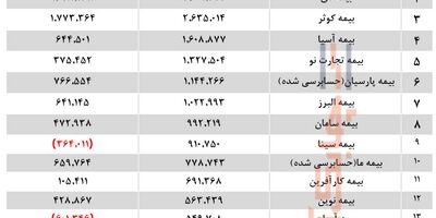 پاسارگاد، دی و کوثر بالاترین سود خالص شرکت‌های بیمه‌ای را از آن خود کردند/ملت در انتشار صورت‌های مالی خود تاخیر کرد